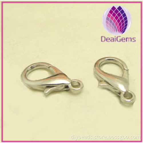 Wholesale DIY Jewelry Findings Lobster Claw Clasp Rhodium-finished